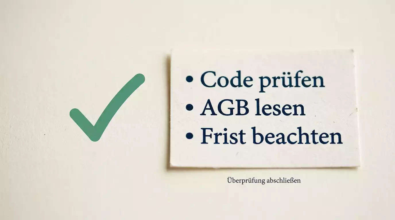 Bonus-Code- und Affiliate-Link-Unterschied in einer Aktionsübersicht