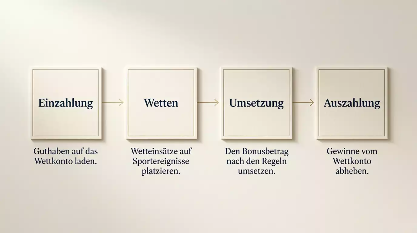 Bonus-Umsetzung vor Auszahlung im Konto eines deutschen Wettanbieters