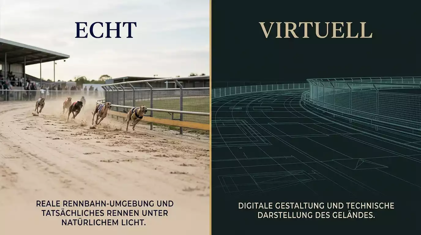 Vergleich zwischen echtem GBGB-Greyhound-Rennen und virtueller RNG-Simulation