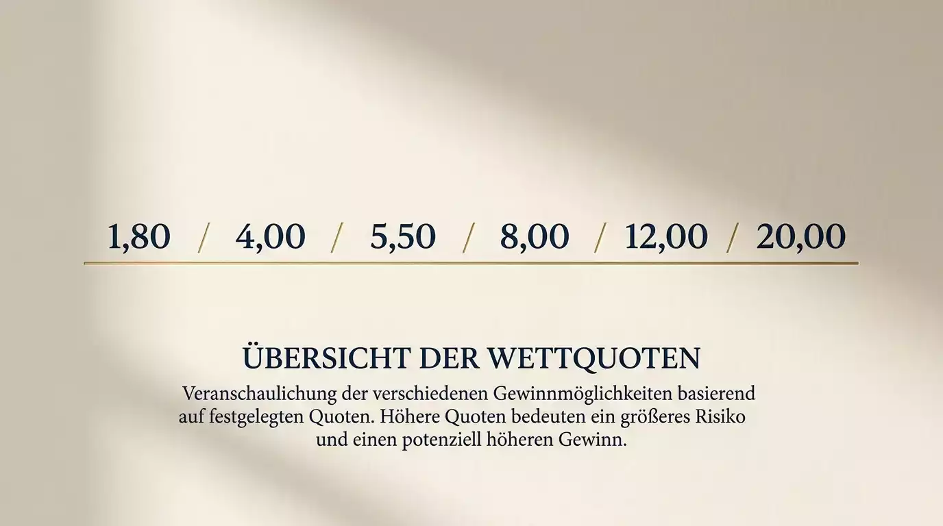 Favoriten-Quote von 1,80 in einem Sechs-Hunde-Feld bei einem Greyhound-Rennen