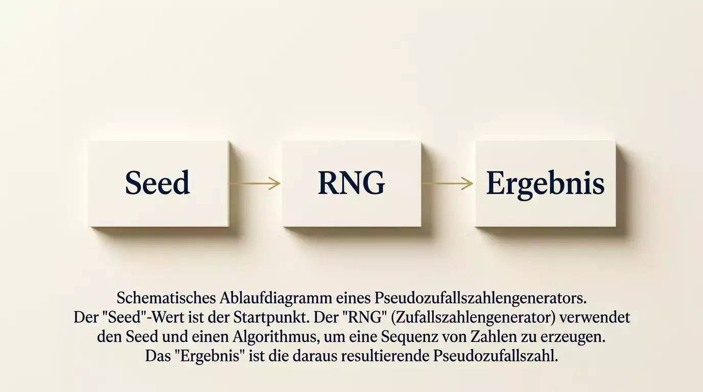Animierter Bildschirm eines virtuellen Hunderennens mit RNG-Auswertung