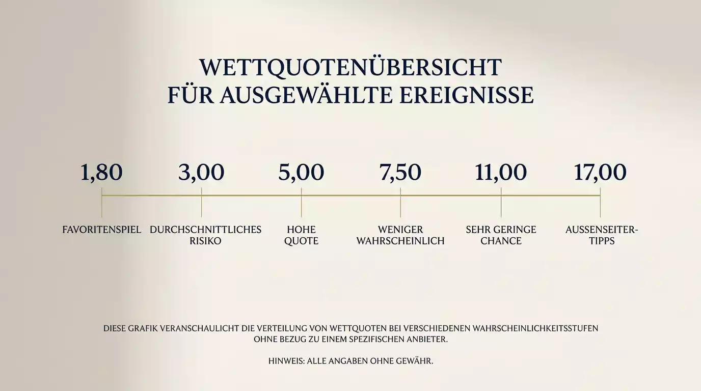 Show-Wette als amerikanische Variante mit Auszahlungstabelle für die ersten drei Plätze