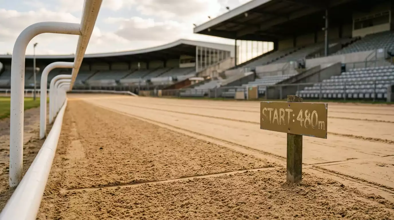 Vergleich zwischen Sprint-Spezialisten und Stayer-Greyhounds auf der Rennbahn